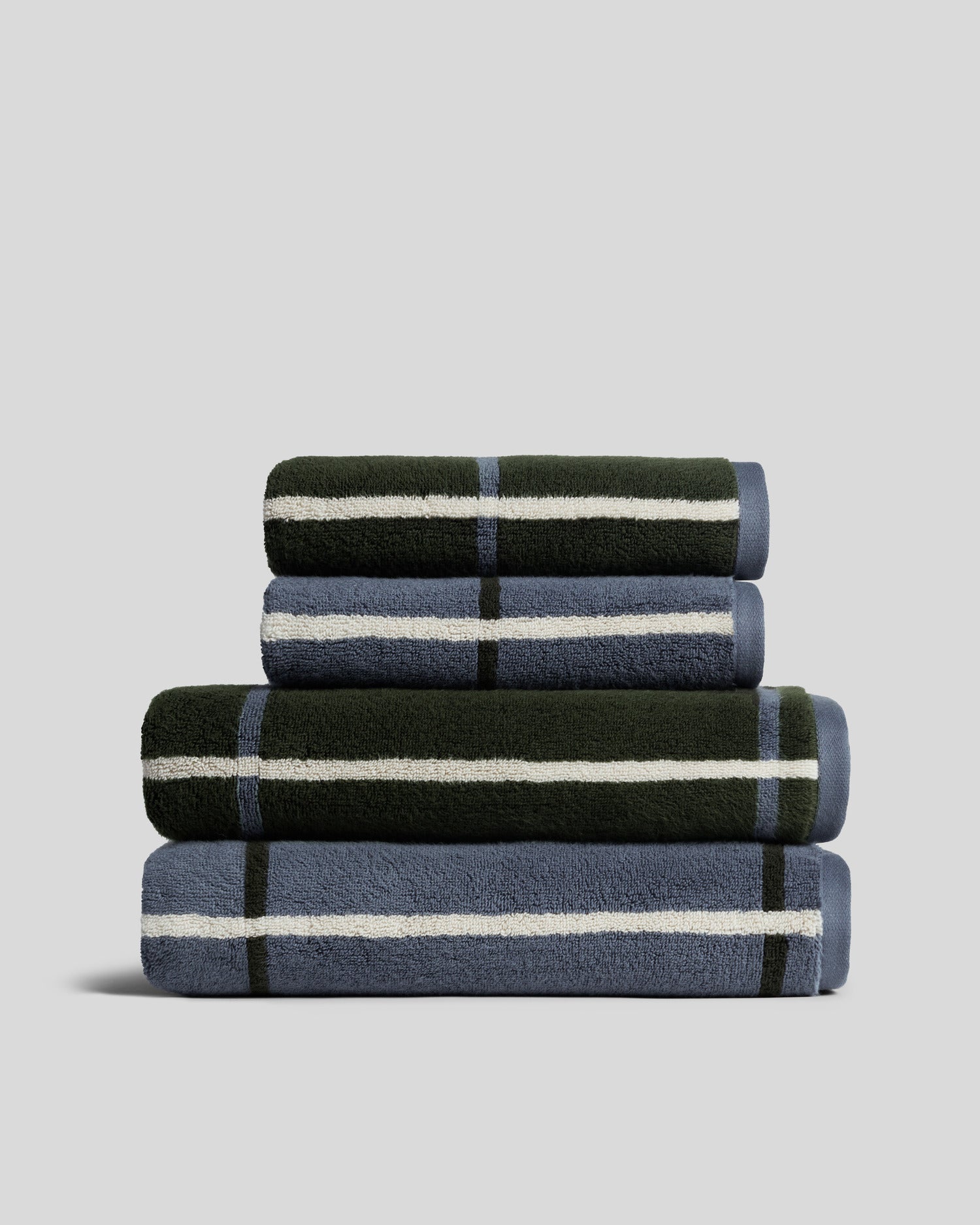 2+2 Organic Plush Bath Bundle - Dusk Windowpane